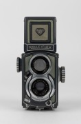 FRANKE & HEIDECKE: Rolleiflex 4x4 'Grey Baby'&nbsp;TLR&nbsp;camera, circa 1959, with Xenar&nbsp;60mm f3.5 lens [#5277155] and&nbsp;Synchro-Compur&nbsp;shutter, with plastic lens cap. - 2
