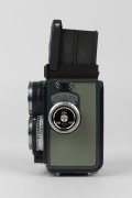 FRANKE & HEIDECKE: Rolleiflex 4x4 'Grey Baby'&nbsp;TLR&nbsp;camera, circa 1959, with Xenar&nbsp;60mm f3.5 lens [#5277155] and&nbsp;Synchro-Compur&nbsp;shutter, with plastic lens cap. - 5