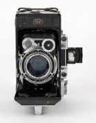 ZEISS IKON: Super Ikonta C 531/2 vertical-folding camera [#X 27539], circa 1950, with Tessar 105mm f3.5 lens [#816621]. - 2