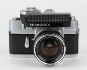 NIPPON KOGAKU: Nikkorex F SLR camera [#361752], circa 1962, with Sekor&nbsp;35mm f2.8 lens [#842164] and Nikkorex F exposure meter. - 2