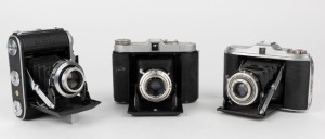 VARIOUS MANUFACTURERS: A selection of mid 20th-century folding cameras, comprising models from AGFA, Franka Werke, and Houghton. (3 cameras)