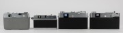 KONICA: A selection of four circa 1960s&nbsp;zone-focusing and rangefinder cameras - one Konica L [#164299] with lens cap, one Konica Eye [#155048] with wrist strap, one EE-Matic Deluxe F [#125690], and one Auto S2 [#572604] with lens cap. (4 cameras) - 2