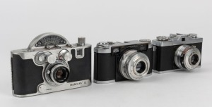 VARIOUS MANUFACTURERS: A selection of mid 20th-century viewfinder cameras, including models from Leidolf and Universal Camera. (3 cameras)