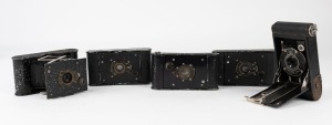 KODAK: Five early 1920s Vest Pocket cameras - two Autographic [#1078049 & #967892], two Autographical Special [#246387 & #694075], and one Model B, with various lens and shutter combinations. (5 cameras)