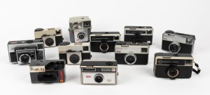 KODAK: A selection of eleven plastic cameras, mostly circa late 1970s, including many different Instamatic models. (11 cameras)