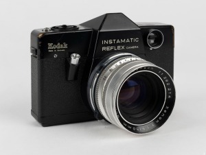 KODAK: Circa 1969 black-body Type 062 Instamatic Reflex SLR camera [#057109], with Xenon 50mm f1.9 lens [#11 292 214].