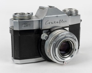 ZEISS IKON: Contaflex Rapid 10.1261 SLR camera [#U 32976], circa 1958, with Tessar 50mm f2.8 lens [#1712209].