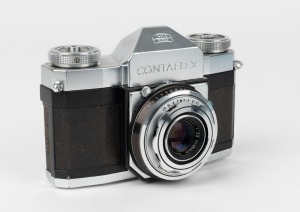 ZEISS IKON: Contaflex I 861/24 SLR camera [#G 2137], circa 1953, with Tessar 45mm f2.8 lens [#1390223].