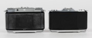 ZEISS IKON: Two horizontal-folding cameras - one circa 1951 Contina I 522/24 [#A 99978], and one circa 1952 Contina II 524/24 [#B 13993], both with Novar 45mm f3.5 lenses and Prontor-SV shutters. (2 cameras) - 3