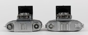 ZEISS IKON: Two horizontal-folding cameras - one circa 1951 Contina I 522/24 [#A 99978], and one circa 1952 Contina II 524/24 [#B 13993], both with Novar 45mm f3.5 lenses and Prontor-SV shutters. (2 cameras) - 4