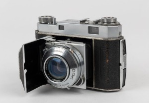 KODAK: Retina II Type 014 rangefinder camera [#259 094], circa 1946, with rare Heligon 50mm f2 lens [#2057958] and Compur-Rapid shutter.