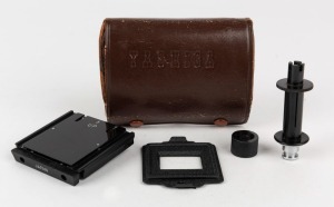 YASHICA: 35mm film adapter kit for Yashica TLR cameras, in original leather case.