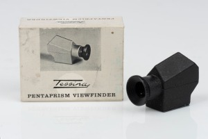 CONCAVA: Tessina Pentaprism Viewfinder attachment for Tessina subminiature cameras, together with maker's box.
