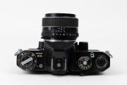 ASAHI KOGAKU: Black-body Pentax Electro Spotmatic SLR camera [#5561500], circa 1972, with SMC Takumar 50mm f1.4 lens [#5737919] and metal front lens cap. - 5