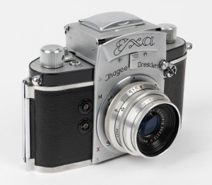 IHAGEE: Rare type 2 Exa SLR camera [#240561], circa 1954, with Meritar 50mm f2.9 lens [#968272].