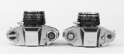 IHAGEE: Two early 1960s SLR cameras - one Exa II [#270880] with Domiplan&nbsp;50mm f2.8 lens [#2823299], and one Exa IIb [#230832], also with Domiplan&nbsp;50mm f2.8 lens [#3553206]. (2 cameras) - 4