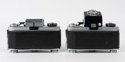 IHAGEE: Two circa 1967 Exakta VX 1000&nbsp;SLR cameras - one [#1168871] with Pancolar&nbsp;50mm f2 lens [#8231809], and one [#1141711] with S-Travelon&nbsp;50mm f1.8 lens [#389049]. (2 cameras) - 3