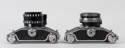 IHAGEE: Two circa 1967 Exakta VX 1000&nbsp;SLR cameras - one [#1168871] with Pancolar&nbsp;50mm f2 lens [#8231809], and one [#1141711] with S-Travelon&nbsp;50mm f1.8 lens [#389049]. (2 cameras) - 5