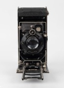 ZEISS IKON: Nixe 595/1 vertical-folding camera, circa 1927, with Tessar 50mm f4.5 lens [#856558] and Compur shutter. - 2