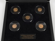 1911 - 1916 The King George V complete set of Sydney Mint Half Sovereigns; the five coins of superior grade and presented in a plush display case with certificate. (5 coins). - 2