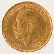 1915 Sovereign, George V, St. George reverse, Sydney, EF; edge ding near 5 of 1915. - 2