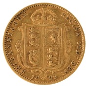 1890 (1) and 1892 (2) Half Sovereigns, Jubilee head, Shield reverse, F/VF. (3) - 4
