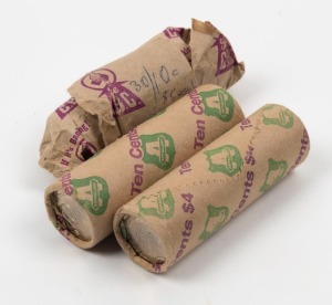 Ten Cents in Mint Rolls: 1966 (30, in part CBC roll), 2005 complete Armaguard roll; 2006 complete Armaguard Roll.