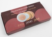1999 - 2001 Millennium Coin Series - The Past, The Present & The Future, bi-metallic $10 Proofs in original presentation case with certificates. - 2