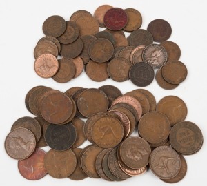 Collections of Half Pennies & Pennies (noted 1925 and 1931); appears to be one of each. Mixed condition.