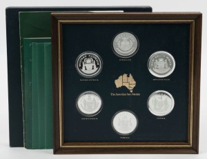 The Australian State Medals - Premiers Edition: set of six sterling silver proofs; with all paperwork in original framed presentation in box of issue.
