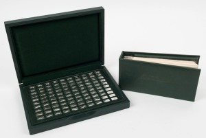 The 100 Greatest Cars Silver Miniature Collection by Franklin Mint; 100 sterling silver ingots in original presentation case together with explanatory book