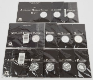 2009 20c 1966 Australian Decimal Pattern ANDA Gold Coast silver proof coins, (11) in original sealed card of issue.