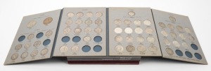 1910 - 1964 Halfpenny (58), Penny (75), Threepence (52), Sixpence (48), Shilling (39), Florin (54) and Crown (2) collections in five Hawthorn Press folder-type albums. Generally of only fair/average quality and lacking rarities, however there are several EF coins throughout, and the Crowns are represented by two 1938 examples. A few duplicates also noted. (Total: 328).