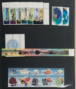 NEW ZEALAND: 1970s-90s collection/accumulation in Hagner album and loose; noted M/Sheets, booklets, some Tokelau, etc. (100s) MUH.