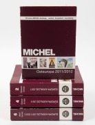 MICHEL CATALOGUES: South West Europe No.2: 2011; South East Europe No.4: 2011; West Europe No.6: 2011/12; East Europe No.7: 2011/12; all in very good condition. (4).