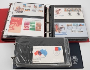 1971 - 2001 collection of FDCs, PSEs, and souvenir covers of Australia and AAT; a few earlier items, foreign items and a few PO Packs. All housed in 3 albums.