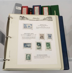 1913 - 2008 collection in six albums. Noted 1st wmk Roos 2d, 2½d, 4d & 5d Mint, KGV heads Used, Arms U, Navs to £1 U, decimals mainly U but quite a lot of MUH/M in recent years, (100s). Also, a sparsly populated AAT album.