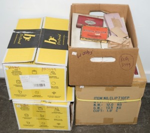 BULK: A large accumulation of Australian and Foreign stamps in four large cartons, each containing several shoeboxes; mostly Australian arranged in numerical order. (qty).