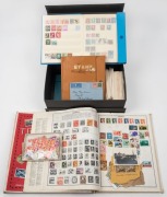 A two-volume World collection (sparce) together with material in a shoebox.