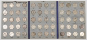 1910 - 1963 complete set in "HENDO" push-in album; includes 1932, 1934-35 Melbourne Centenary and a couple of extras, (60), mixed condition.