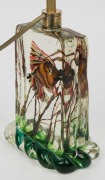 CENEDESE Murano "Aquarium" glass fish block lamp base, by ALFREDO BARBINI, ​​​​​​​30cm high overall - 4