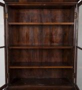 An antique English burr walnut bookcase of petite proportions&nbsp;19th century, 199cm high, 90cm wide, 47cm deep - 2