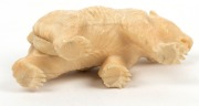 A Japanese marine ivory carved polar bear statue, Meiji Period, 19th century, seal mark to paw, 10cm high - 3