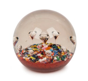 An antique glass paperweight, 19th century, 9cm high, 9cm wide