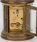 ANGELUS antique sub miniature&nbsp;oval carriage clock, 19th/20th century, 10.5cm high - 3