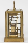 French antique carriage clock with one piece case, 19th century, 14cm high - 2