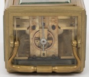 French antique carriage clock with one piece case, 19th century, 14cm high - 3