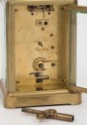 French antique carriage clock with one piece case, 19th century, 14cm high - 4