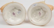 ROYAL WORCESTER pair of nautilus shell vases, 19th century, puce factory mark to the bases, ​​​​​​​21cm high - 3