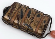 An antique Japanese Urushi lacquer inro with gold leaf maki, adorned with carnelian ojime and finely carved boxwood basket netsuke, Edo period, mid 18th century, ​​​​​​​6.5cm high - 7